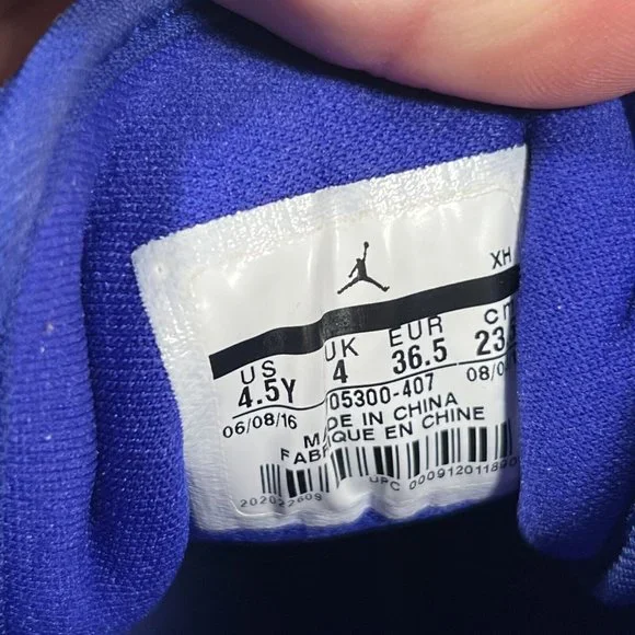 Nike Air Jordan 1 Retro High PS Kids Concord Electric Green Blue 705300-407 4.5Y - Picture 7 of 16